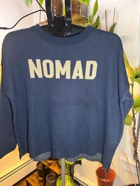 Town Pride Nomad Sunrise Knit Sweater XS Navy Made in USA